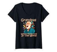 Donna Grandpas Laughter is The Best Sound in The World Maglietta con Collo a V