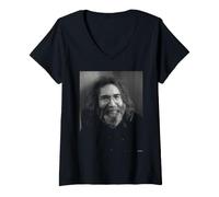 Donna Grateful Dead Jerry Garcia Rainbow Theatre David Corio Maglietta con Collo a V