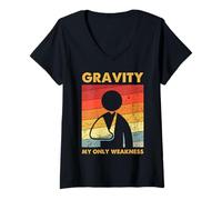 Donna Gravity Broken Bone Recovery Doctor Cast Scherzo umoristico Maglietta con Collo a V