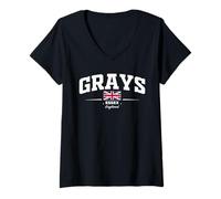 Donna Grays England Maglietta con Collo a V