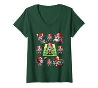 Donna Green Football Accessories For Gnome Lovers And Football Dad Maglietta con Collo a V