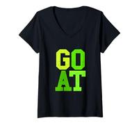 Donna Green Of All Time Y'all! Grafica verde Maglietta con Collo a V