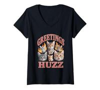 Donna Greetings Huzz Unwearable Aduld Humor Bootleg Maglietta con Collo a V