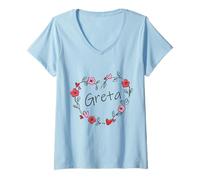 Donna Greta Maglietta con Collo a V