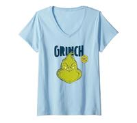 Donna Grinch - Christmas Stink Stank Stunk Maglietta con Collo a V