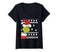 Donna Grinch - Grinchy Smile Maglietta con Collo a V