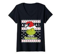 Donna Grinch - Grinchy Winter Maglietta con Collo a V