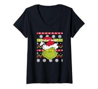 Donna Grinch - Who? Me? Grinchy? Maglietta con Collo a V
