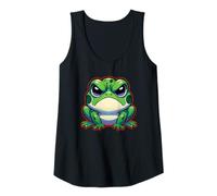 Donna Grumpy Face Frog Carino Ragazze Grafica Canotta