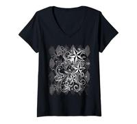 Donna Grunge Y2k Emo 2000s Star Goth Alt Teen Vintage Graphic Maglietta con Collo a V