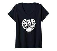 Donna Gruppo coordinato Save our Parks Animal Paw Maglietta con Collo a V