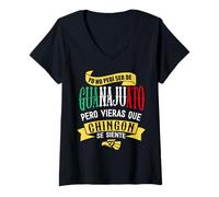 Donna Guanajuato Souvenir Mexico Perla del Bajío Mexicans Maglietta con Collo a V