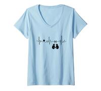 Donna Guanti da boxe Boxer Sport Arte Marziale Per Uomo Donna Maglietta con Collo a V