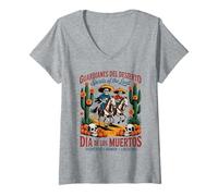 Donna Guardianes del Desierto - Dia de Los Muertos El Jefe Maglietta con Collo a V