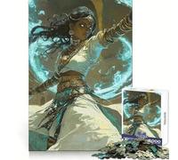 Donna guerriera mistica, guaritrice divina Puzzle da 1000 pezzi per adolescenti Gioco stimolante per la mente Divertimento rilassante Opera d'arte da collezione (38x26cm)