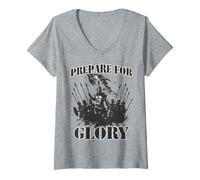 Donna Guerrieri leggendari di Sparta Re Leonida I Spartan Maglietta con Collo a V