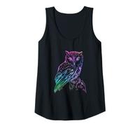 Donna Gufo Silhuette Nightbird Acquerello Stile Canotta