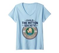 Donna Guild The Mitten Society dal Michigan Pride Maglietta con Collo a V