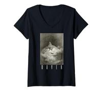 Donna Gustave Doré Il corvo E. A. Poe luna morte oscuro gotico Maglietta con Collo a V