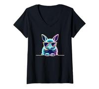 Donna Häschen-Shirts pour femmes Maglietta con Collo a V