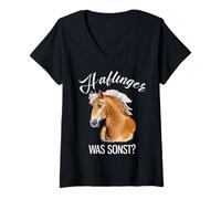 Donna Haflinger Was Sonst Lustiges Haflinger Maglietta con Collo a V