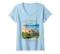 Donna Hagia Sophia Istanbul Turchia Souvenir Türkiye Donne Uomini Bambini Maglietta con Collo a V