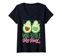 Donna Hai rubato gli avocado del mio cuore Maglietta con Collo a V