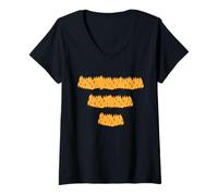 Donna Halloween Bee Bumble Honey Bugs Lazy Easy Costume Maglietta con Collo a V