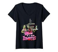 Donna Halloween di Mel Zombie Die-in Maglietta con Collo a V