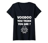 Donna Halloween Funny Quote Voodoo Doll Maglietta con Collo a V