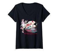 Donna Halloween Horror Nights Mel’s Drive-in Zombie Carhop Maglietta con Collo a V