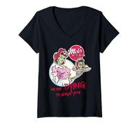 Donna Halloween Horror Nights Mel’s Zombie Diner Front & Back Maglietta con Collo a V
