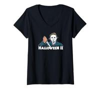 Donna Halloween II Michael Myers Bold Knife & Mask Maglietta con Collo a V
