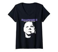 Donna Halloween II Michael Myers Shadow Mask Maglietta con Collo a V