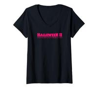 Donna Halloween II One Good Scare Front & Back Maglietta con Collo a V