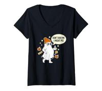 Donna Halloween Incinta di Halloween Ghost Don't Boo Me Tee Maglietta con Collo a V