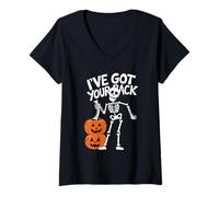 Donna Halloween I've Got Your Back Maglietta con Collo a V