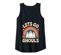 Donna Halloween Lets Go Ghouls Ghost Retro Costume Donna Ragazza Bambini Canotta