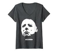 Donna Halloween Michael Myers John Carpenters Anni '70 Horror Slasher Maglietta con Collo a V