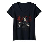 Donna Halloween Vampire Ops Make 'Em Bleed Vampiro Militare Maglietta con Collo a V