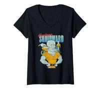 Donna Handsome Squidward 90's Throwback Collage Funny Cartoon Maglietta con Collo a V