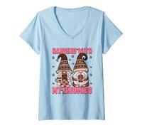 Donna Hanging with My Gnomies Coffee Cup Funny Coffee Mom Quote Maglietta con Collo a V