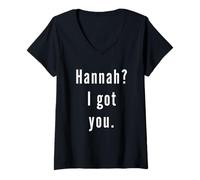 Donna Hannah? Ti ho preso. Maglietta con Collo a V