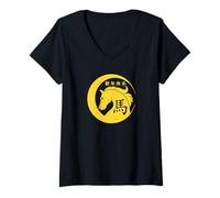 Donna Happy Chinese New Year Art 2026 Crescent Year of The Horse Maglietta con Collo a V