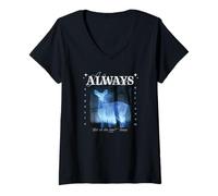 Donna Harry Potter Always Patronus Valentine Maglietta con Collo a V