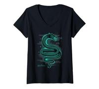Donna Harry Potter Basilisk Stars Maglietta con Collo a V