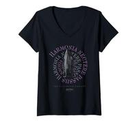 Donna Harry Potter Dark Arts The Vanishing Cabinet Maglietta con Collo a V