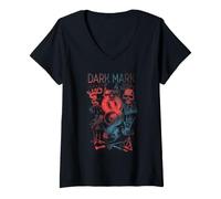 Donna Harry Potter Dark Mark Sparks Panic Maglietta con Collo a V