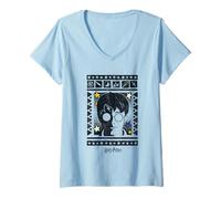 Donna Harry Potter Face Maglietta con Collo a V