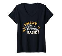 Donna Harry Potter Hagrid Fueled By Magic Maglietta con Collo a V